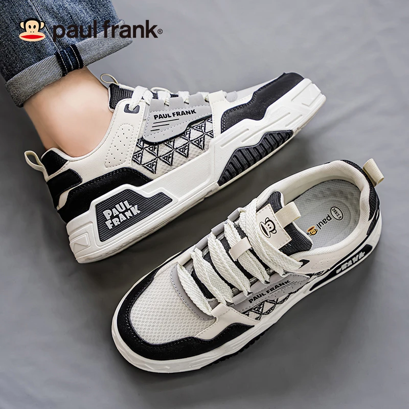 paul frank/大嘴猴时尚百搭潮流鞋男士低帮板鞋防滑增高网面板鞋