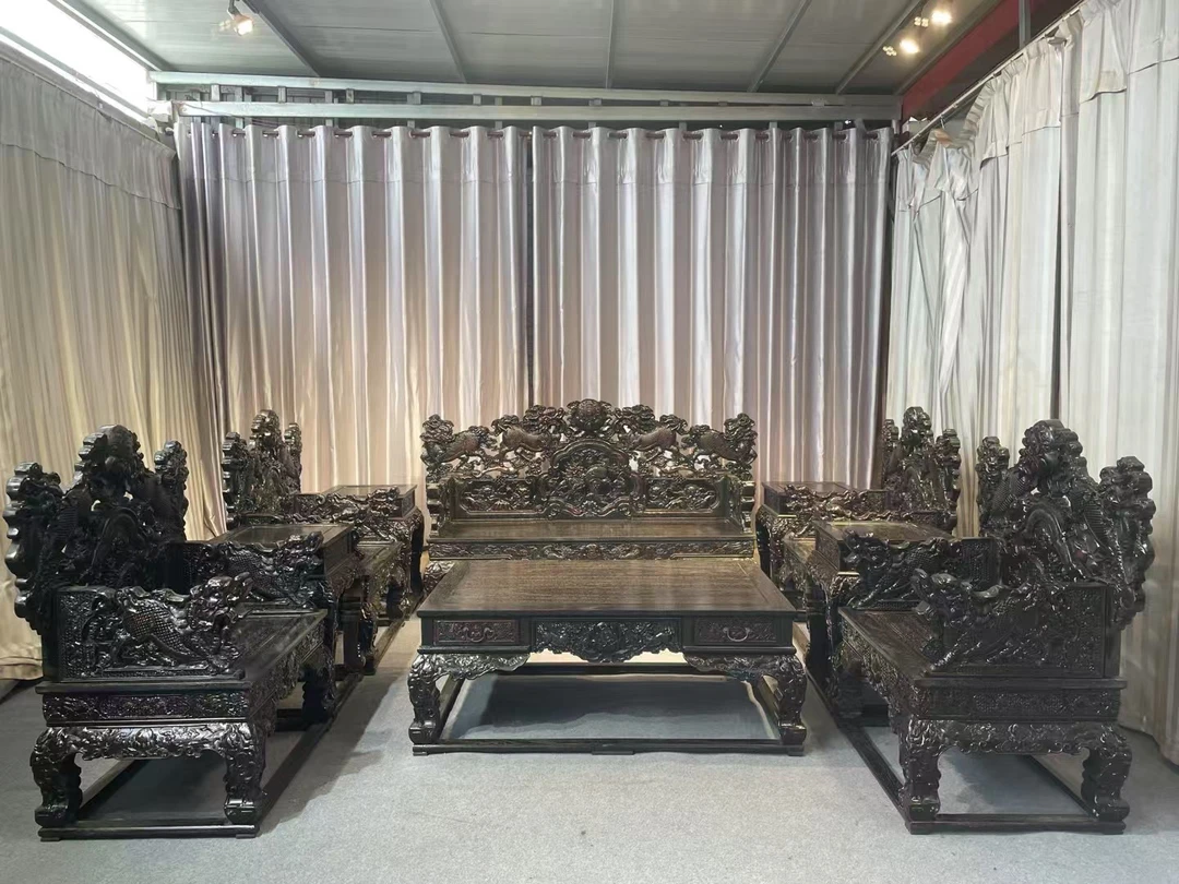 古典仿古实木雕刻家具重雕沙发实木沙发客厅