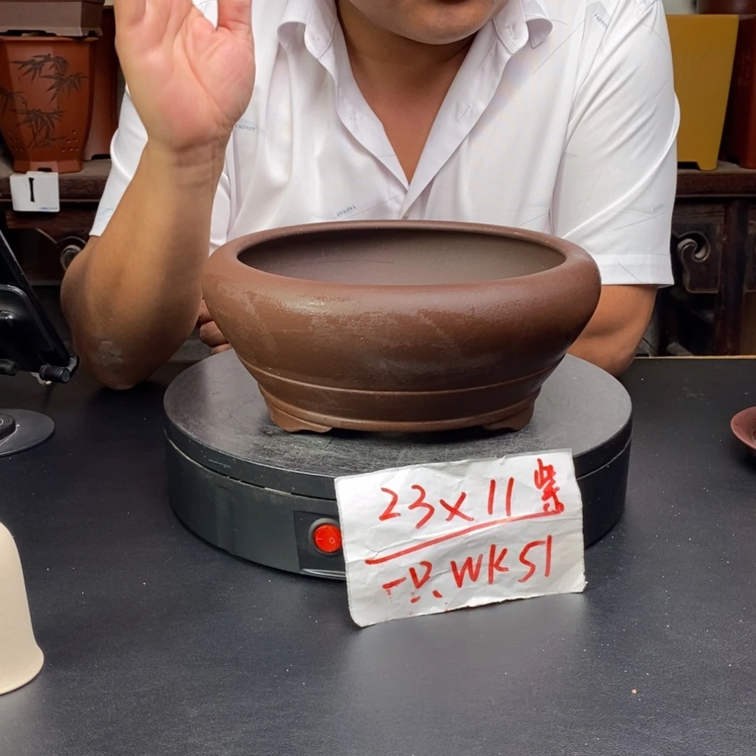 紫砂花盆货号一只WK51