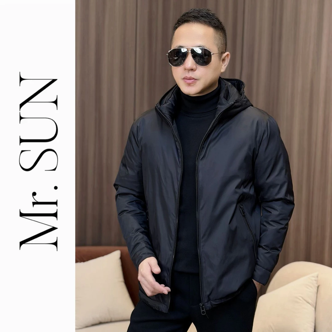 孙先生男装|都市新户外风羽绒服男士短款连帽简约羽绒服 9F1790