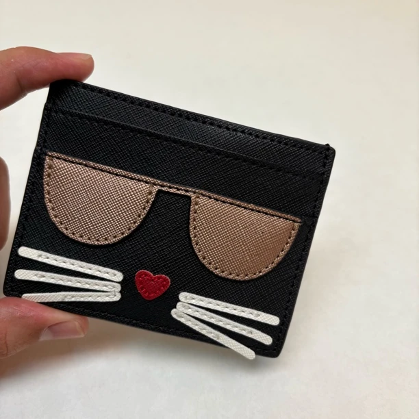 56144 外单，眼镜款牛皮6卡位卡包，尺寸：10x8cm