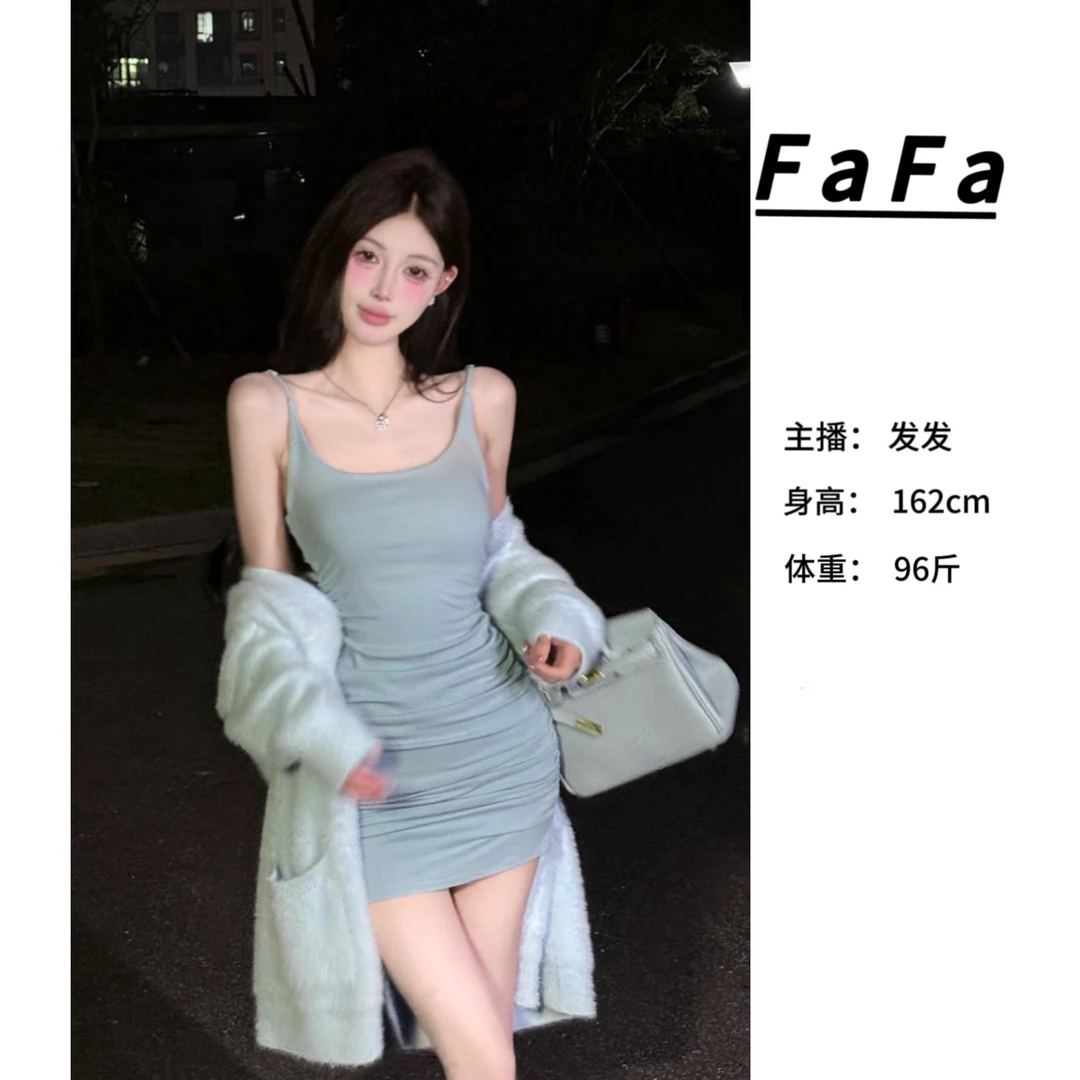 FaFa ●【心动黛露】连衣裙预X4LYQ0355A显瘦雅丹风性感法式裙子气质