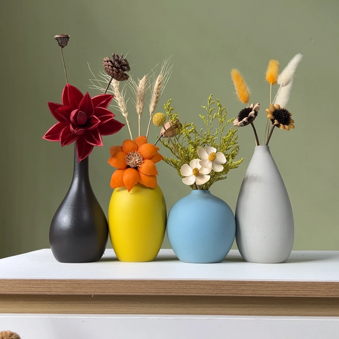 摆件花瓶带花高度20-30厘米左右