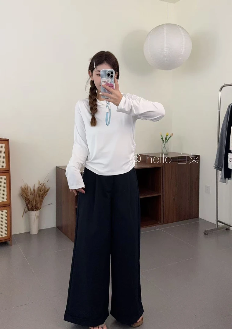 hello 白菜 经典款捏折打底