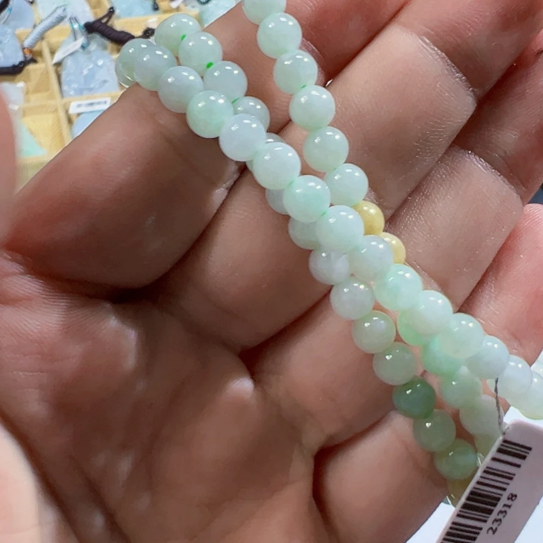 翡翠未镶嵌颈饰珠链