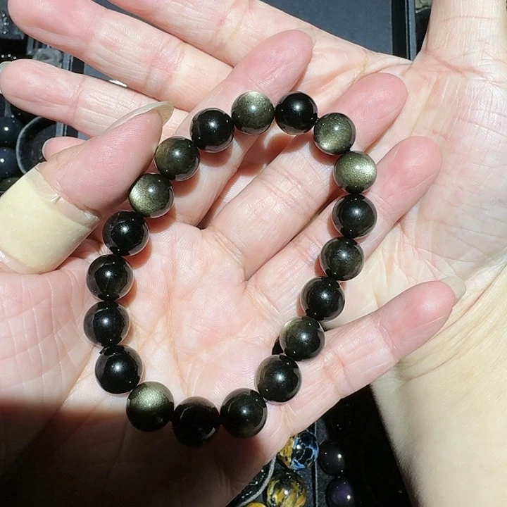 天****黑曜岩未镶嵌手链