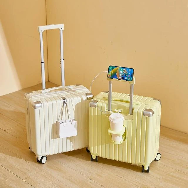 小型行李箱女18寸登机拉杆箱轻便迷你旅行箱万向轮20小皮箱密码箱