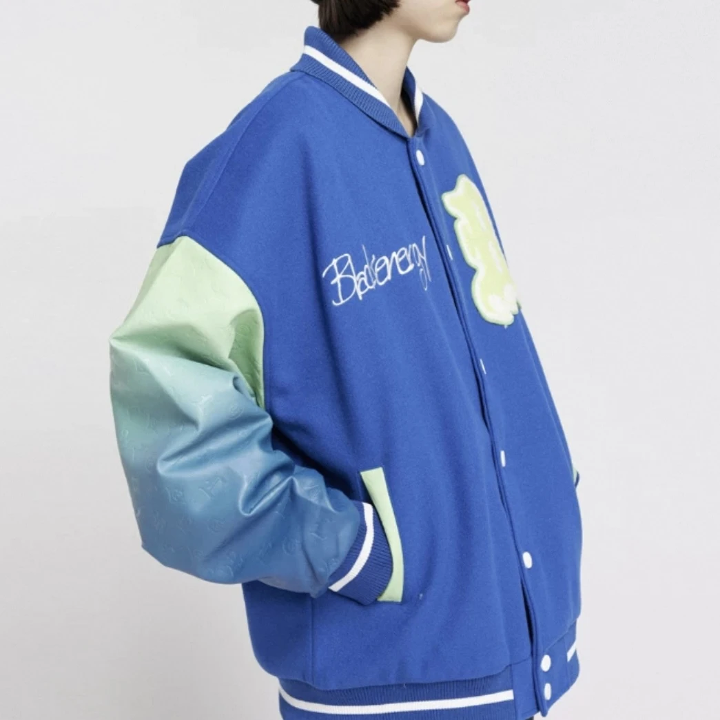 美式高街棒球服棉服男女冬季加厚棉衣-BM85