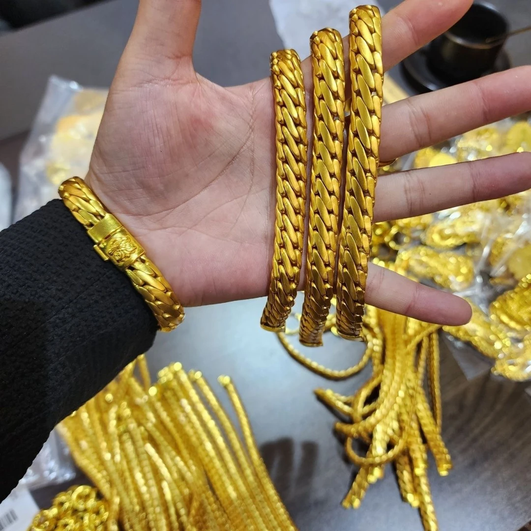 合金手链 精工款三马鞭手链大气款
