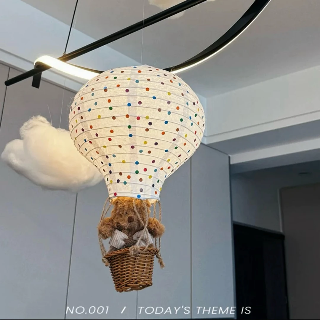 热气球小夜灯diy材料包玩偶摆件儿童房装饰手工挂饰小众气球装饰