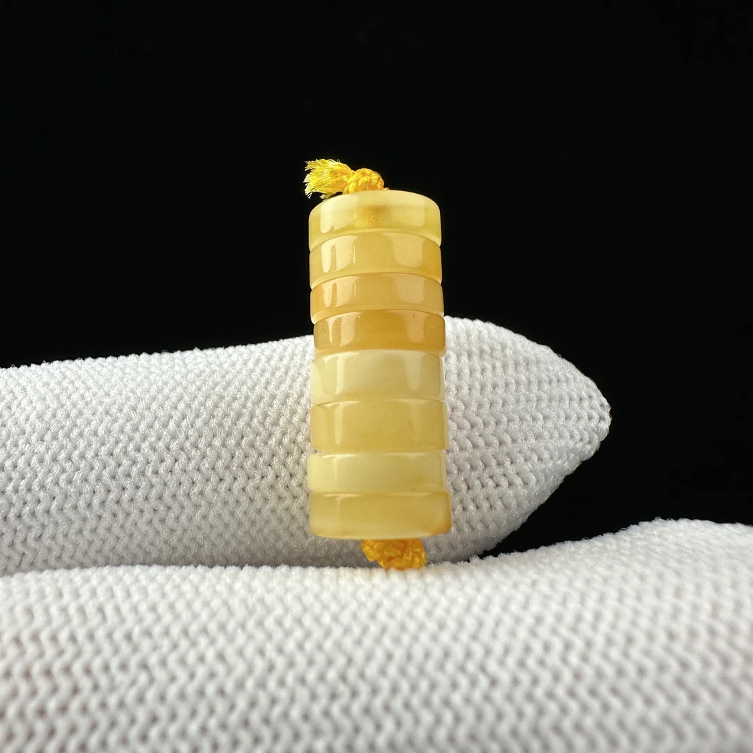 K3804天然原矿蜜蜡 隔片8mm支持复检假一罚十