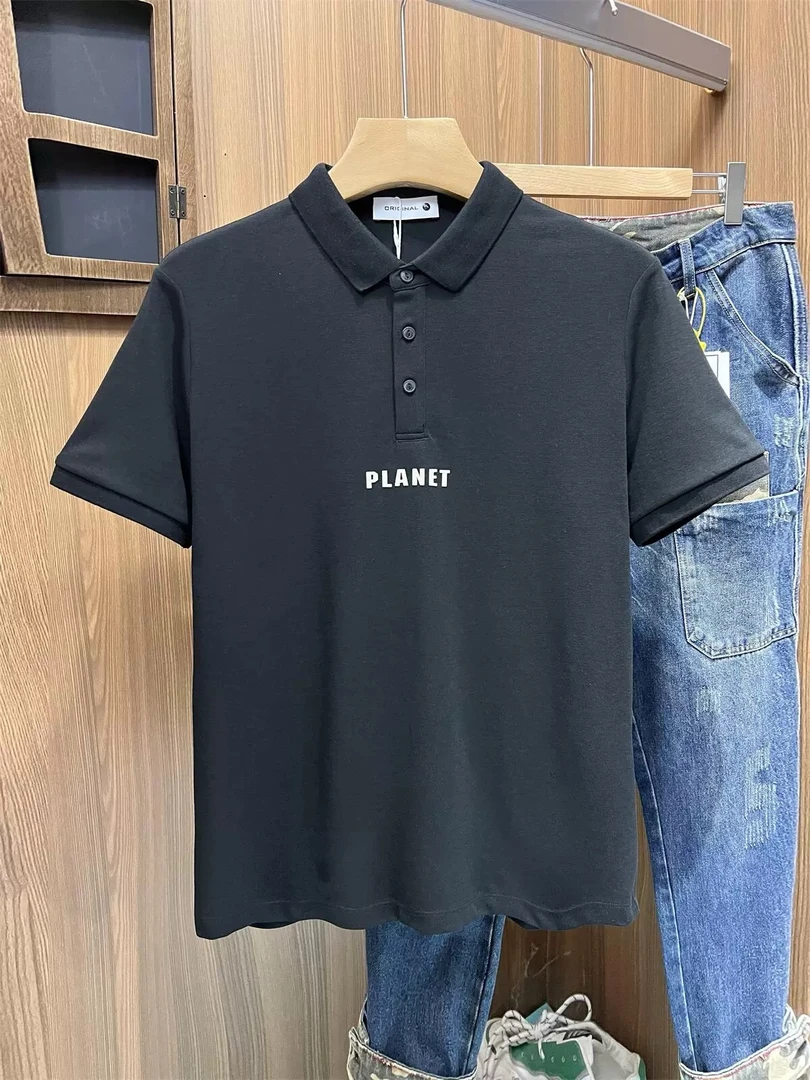 【眉山火狐狸】C68493夏季男士休闲百搭时尚半袖翻领轻奢商务POLO衫