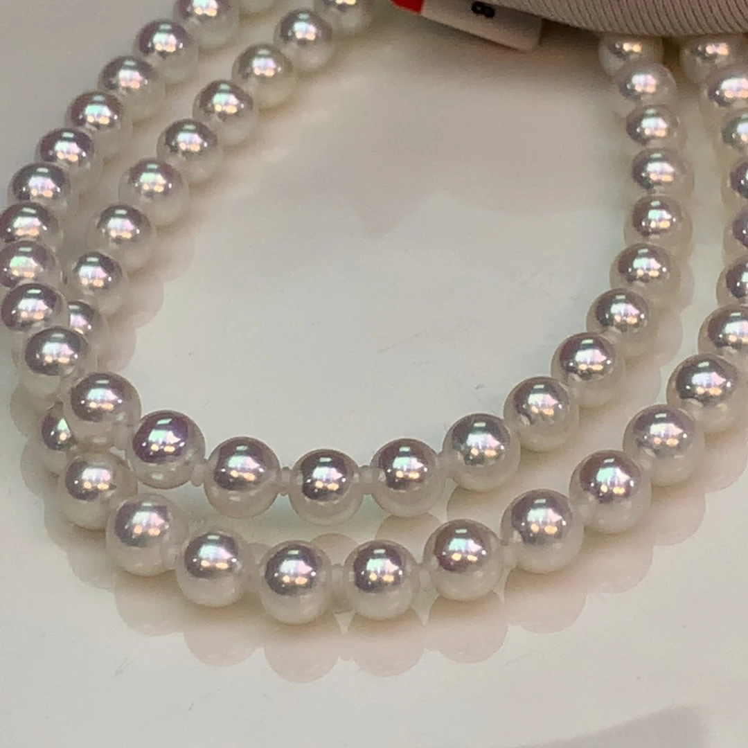 金***凉淡水珍珠银S925镶嵌颈饰