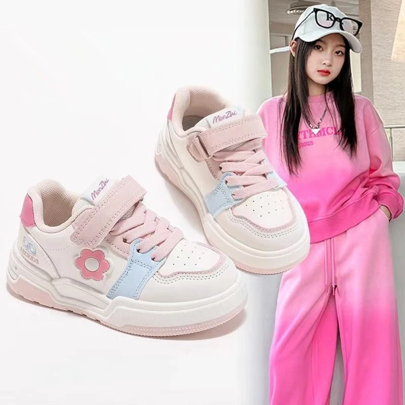 ABC儿童板鞋2025春秋新款女童百搭小白鞋耐磨运动鞋女孩子休闲鞋