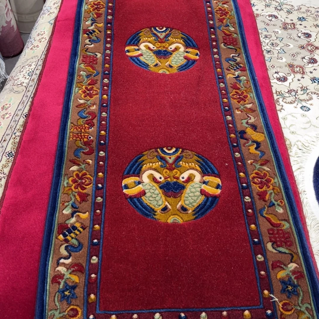 羊毛57×197纯羊毛特价红色