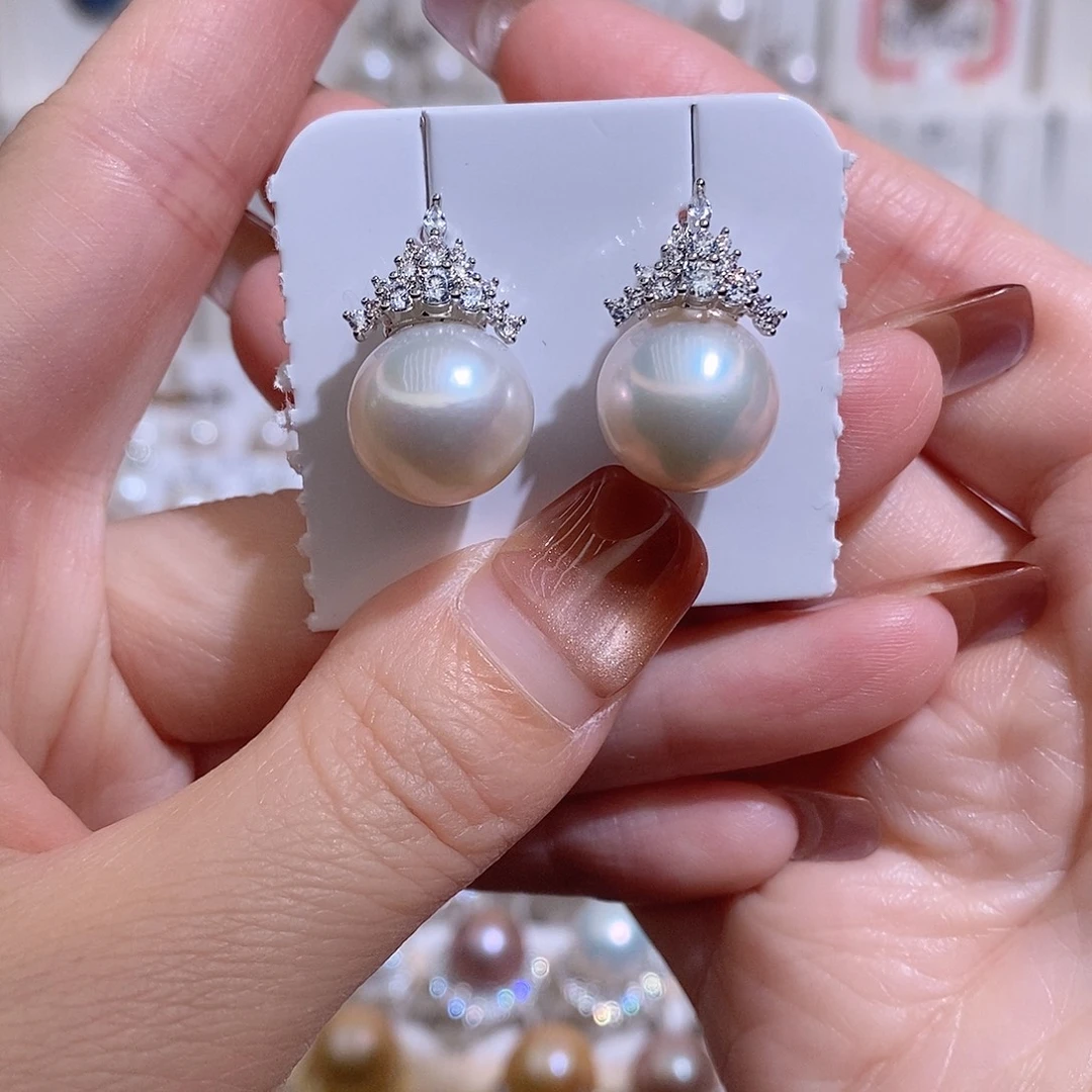 未镶嵌耳饰淡水珍珠w12.3