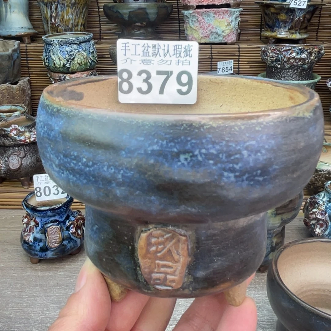 手工花盆默认瑕疵完美者勿拍