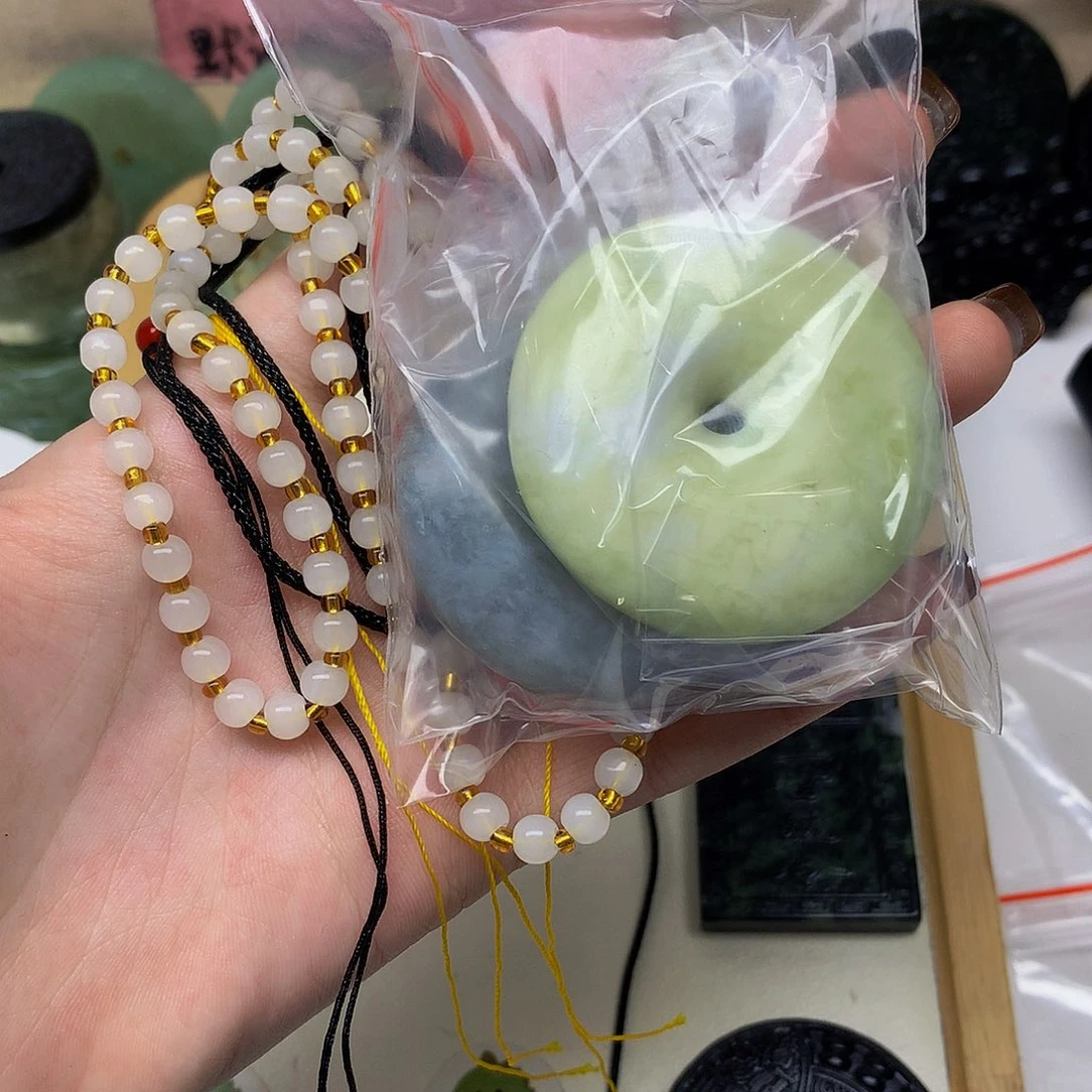 玛瑙/玉髓合金颈饰平安扣平安扣平安扣