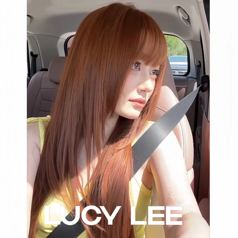 LUCYLEE【免戴发网免修剪假发-古早明日香】精修暖棕刘海长发假发
