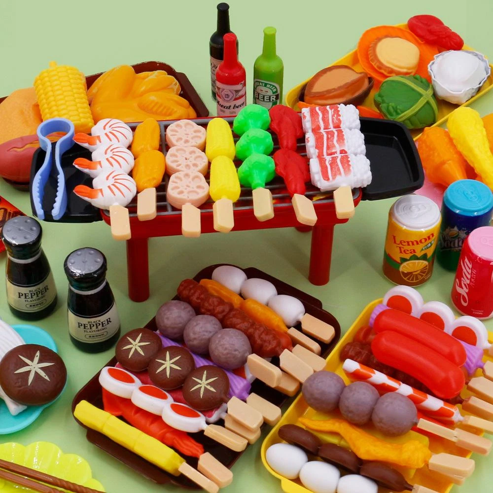 【电商版】过家家烧烤玩具仿真食材烤串架烤肉撸串套装-岁联航否