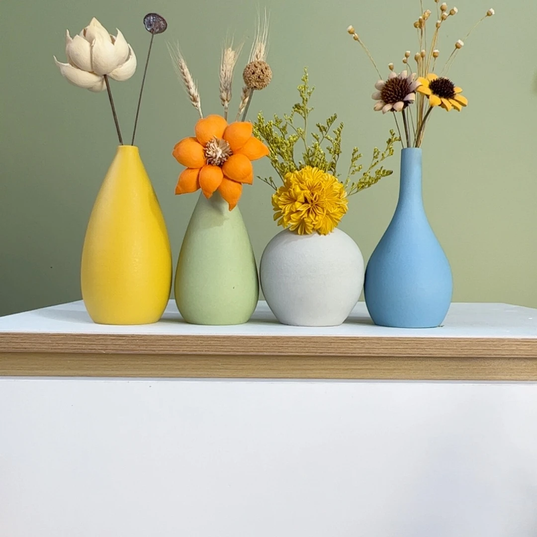 陶瓷花瓶陶瓷花瓶带花高度20-30厘米左右