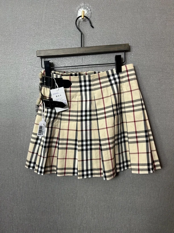 未使用 BURBERRY/博柏利 Burberry浅色格纹短裙