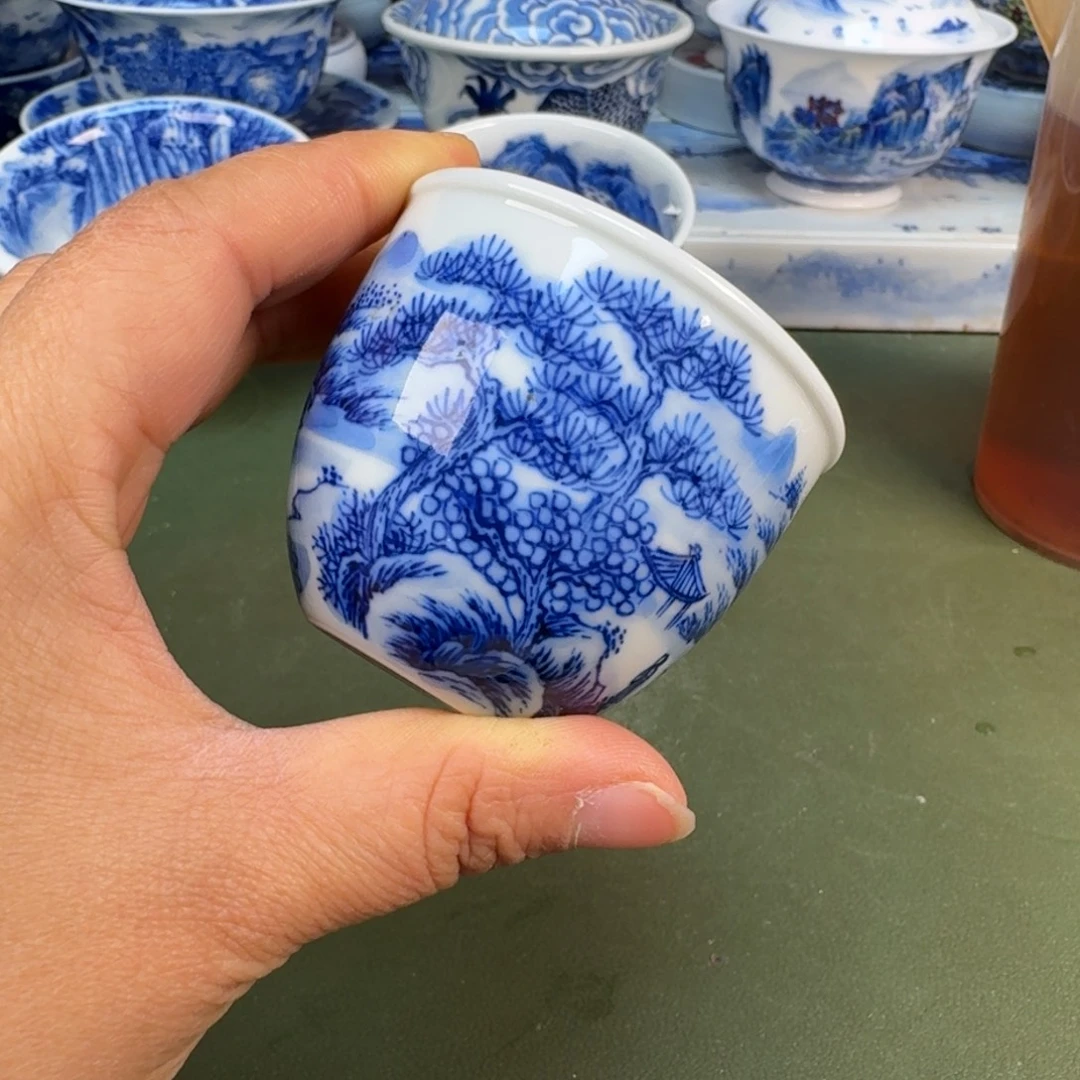 陶景德镇纯手绘茶具圆圆244