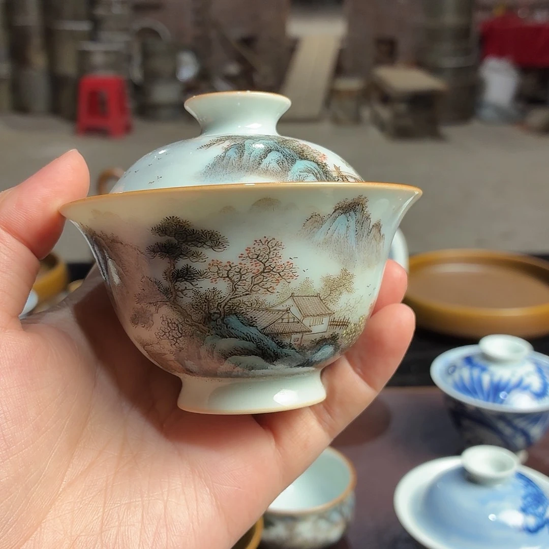双板桥柴窑瓷器杯子