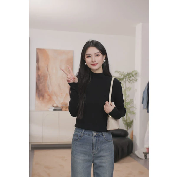 【恋夏穿搭】茵曼冬季百搭保暖套头毛衣慵懒百搭休闲舒适打底衫女