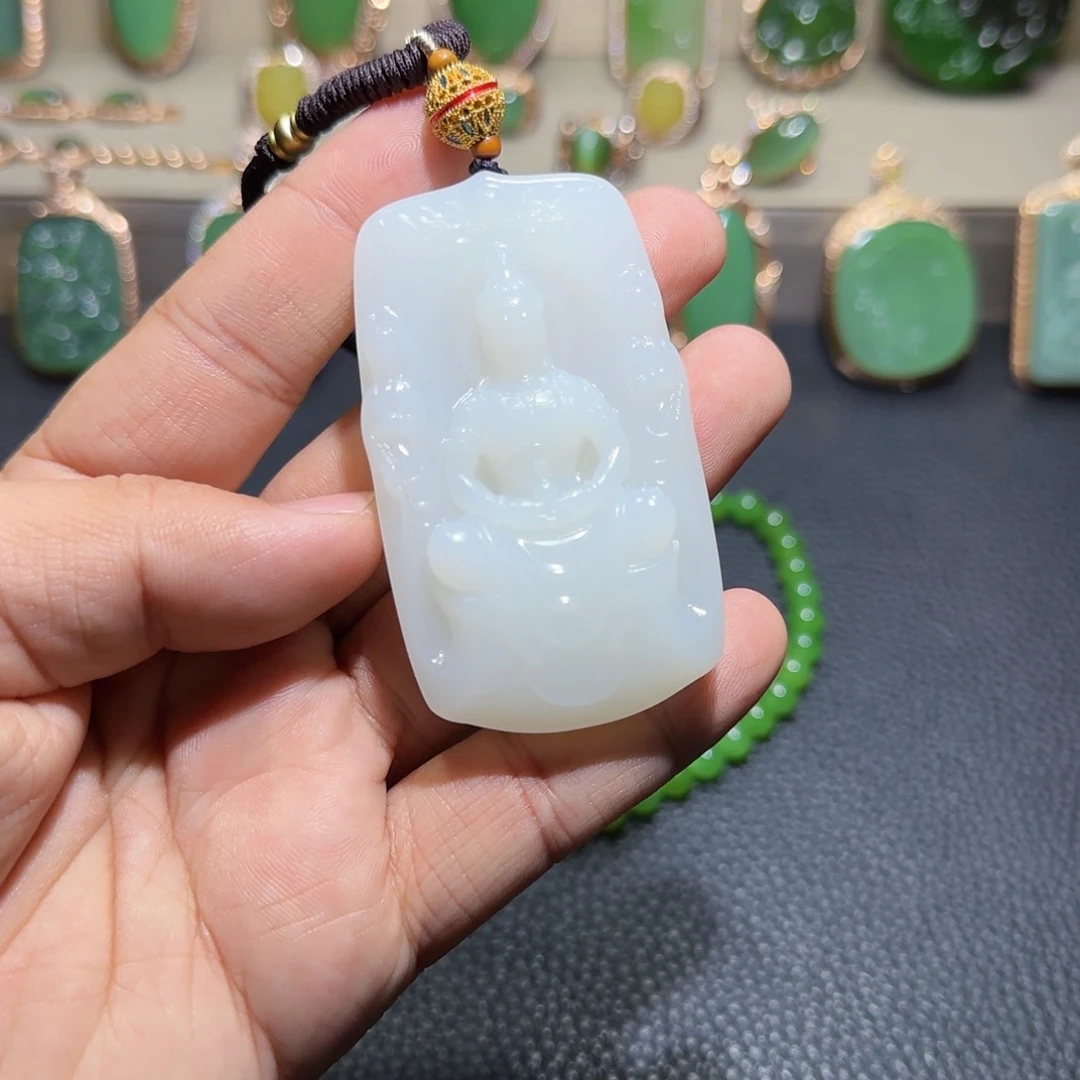 和田玉（白玉）挂件未镶嵌姜*