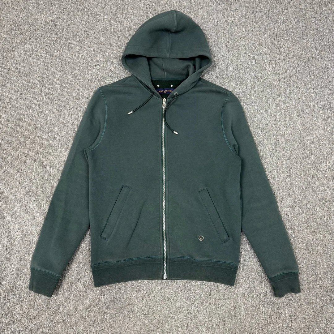 90新 LouisVuitton/路易威登 13237697 绿色下摆金属拉链外套 S码