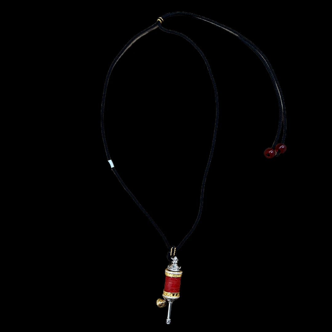 含辰砂工艺品V6974朱砂项链（转经筒）