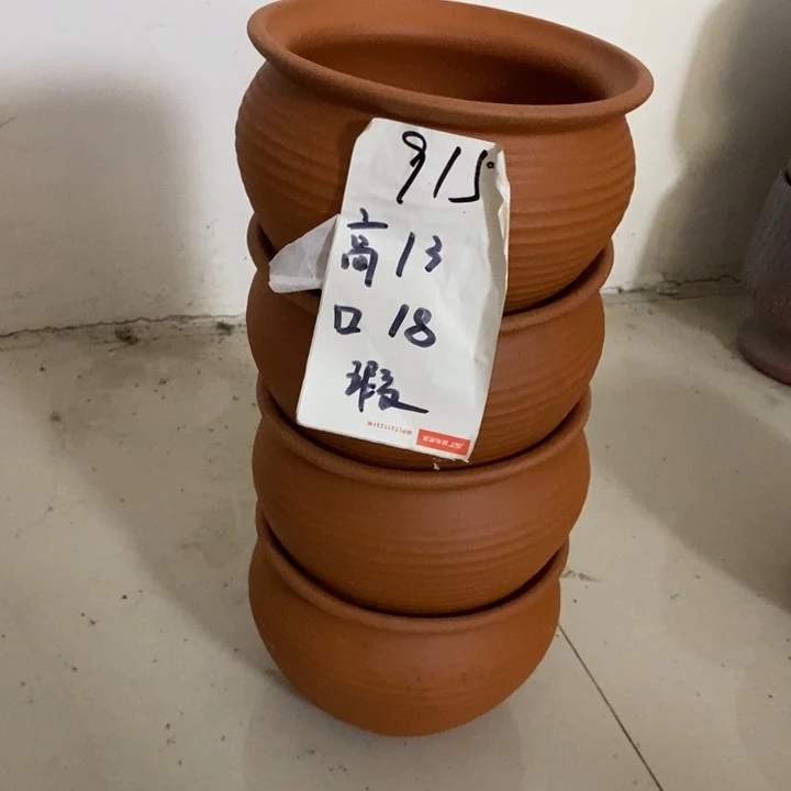 粗陶红陶绿植花盆915
