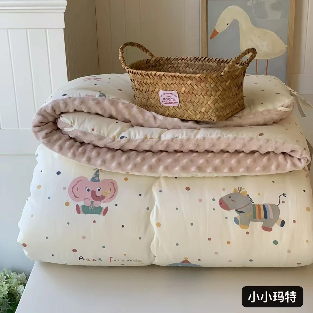 豆豆绒被儿童被芯150*200重量3.6斤纤维单人被子卡通被