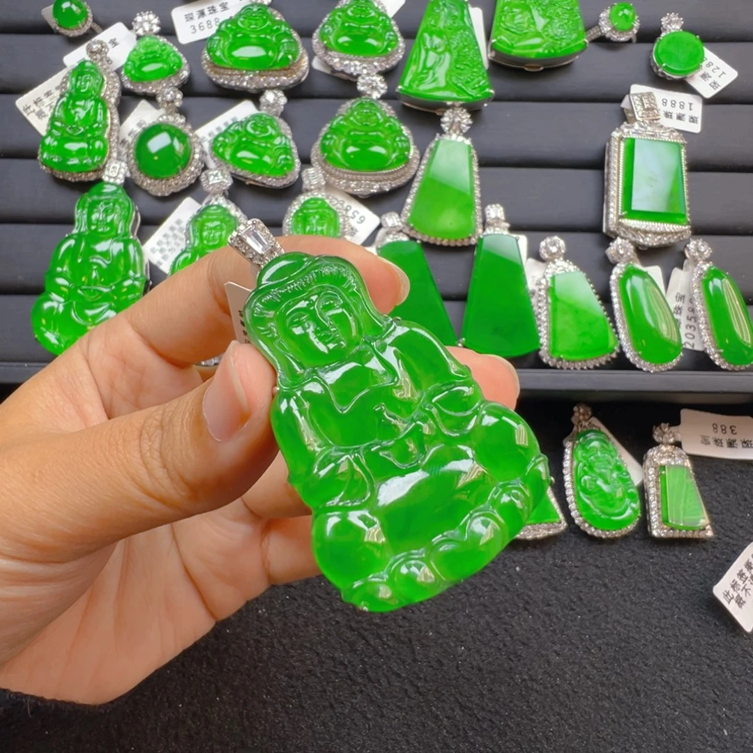 翡翠银S925镶嵌颈饰