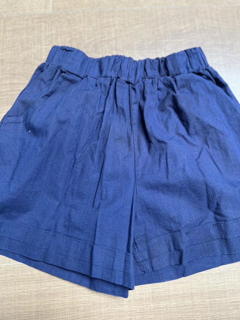 虎儿 4-503 纯色棉质阔腿短裤