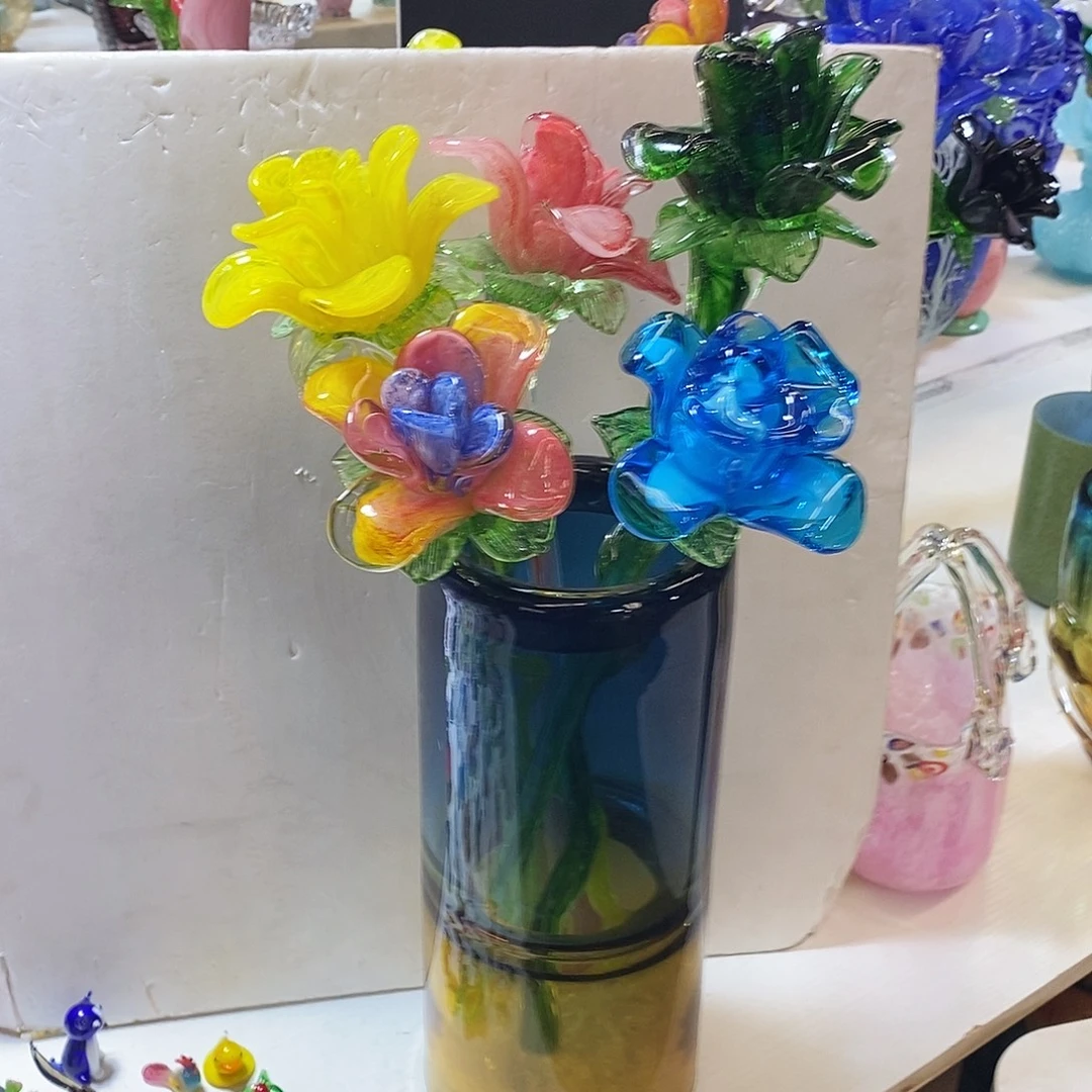 琉璃玫瑰花高度43厘米6左右