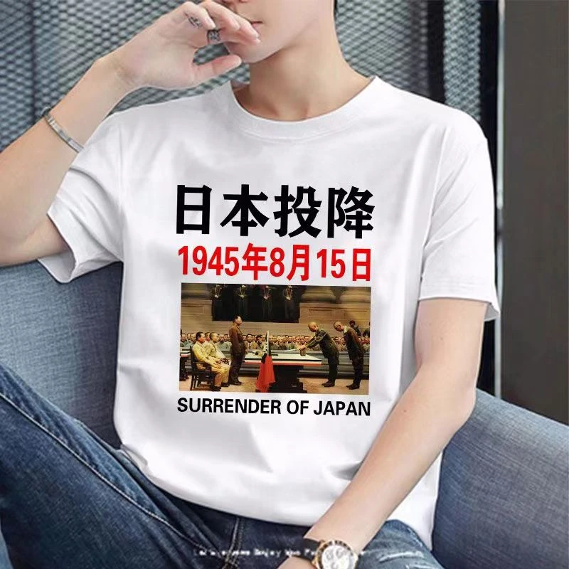 民族风纯棉男女同款短袖时尚休闲百搭个性印花旅游打卡必备圆领