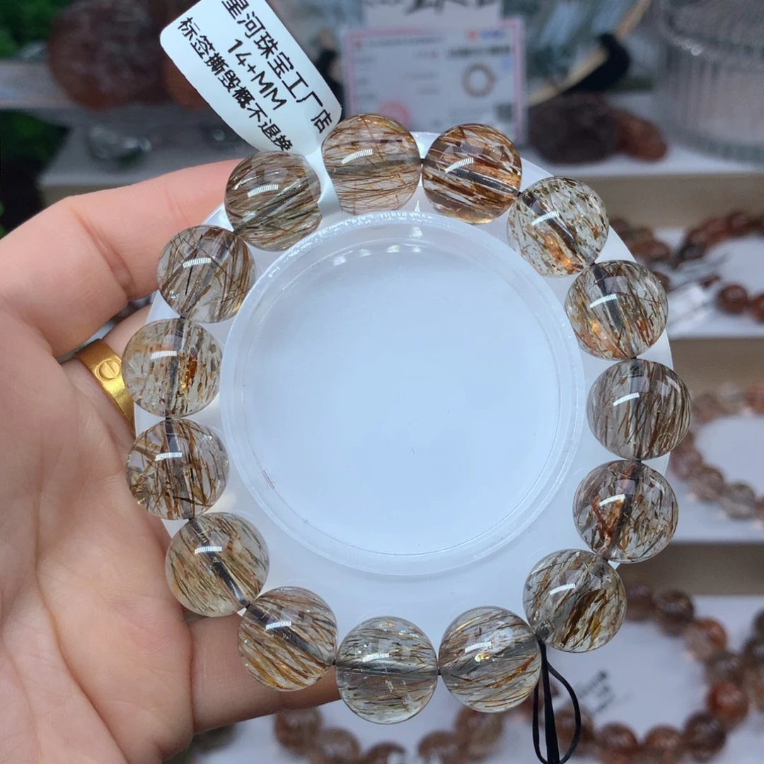 手串未镶嵌水晶黑金超七多样性发其一