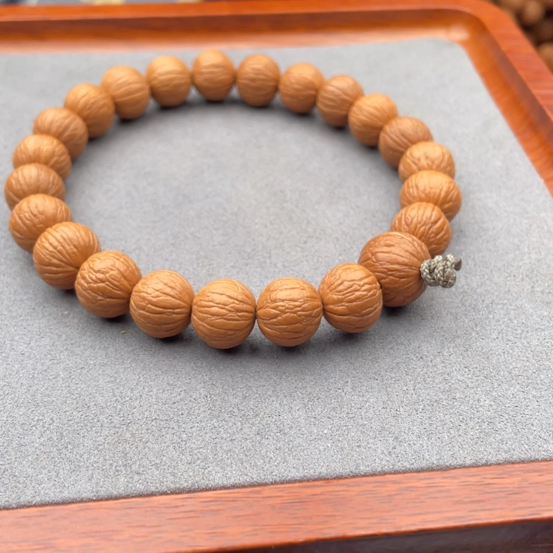 猴头核桃手串凤羽全品无瑕13+