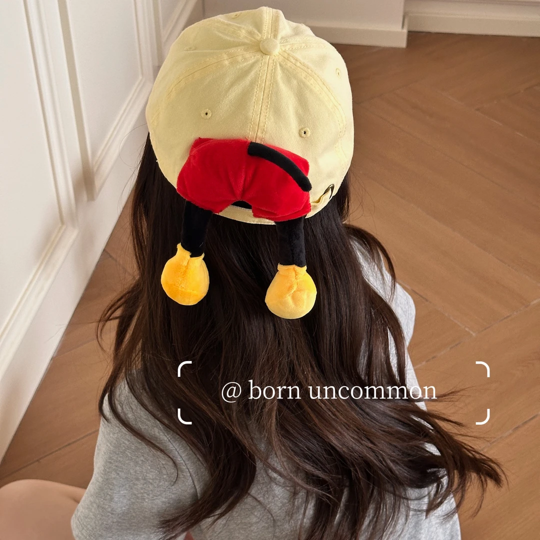 太可爱了屁屁棒球帽可爱立体遮阳棒球帽黑色鸭舌帽