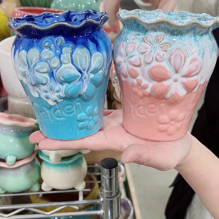 有孔，凑单福利满10元发货陶瓷多肉花盆！