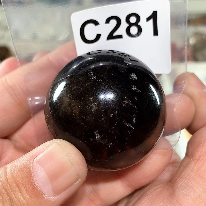 烟晶天然水晶球C281未镶嵌般*