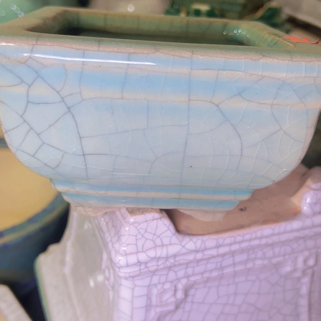 红陶正宗岭南石湾盆放漏