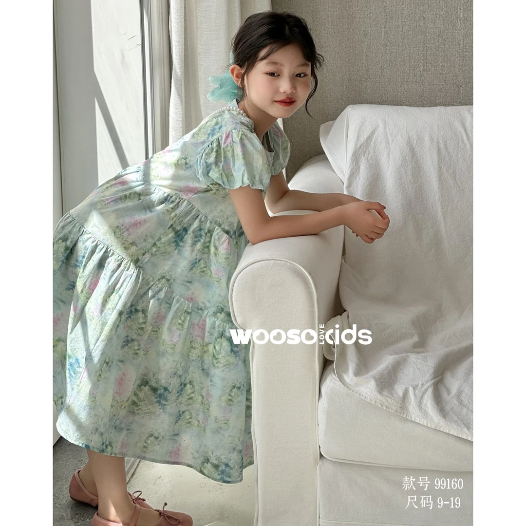 2025夏『仙踪』儿童新款碎花图案洋气时尚休闲百搭连衣裙99160