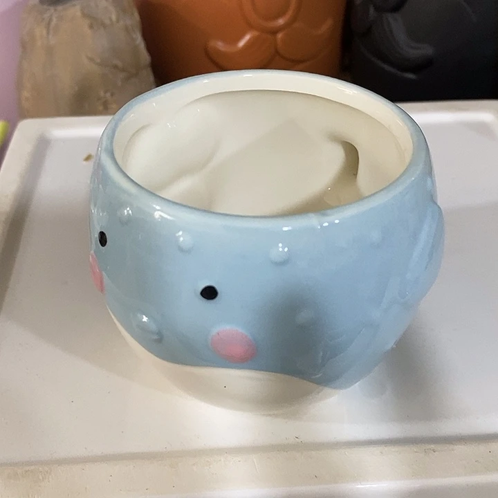 摆件陶盆有孔 瑕疵介意勿拍