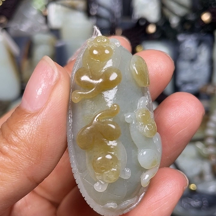 和田玉未镶嵌挂件