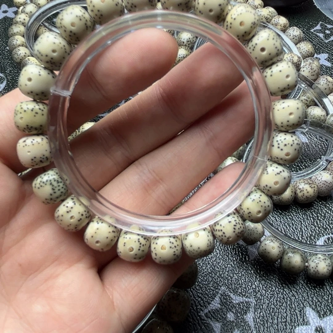 星月菩提手串一线天骨瓷白星月菩提单圈