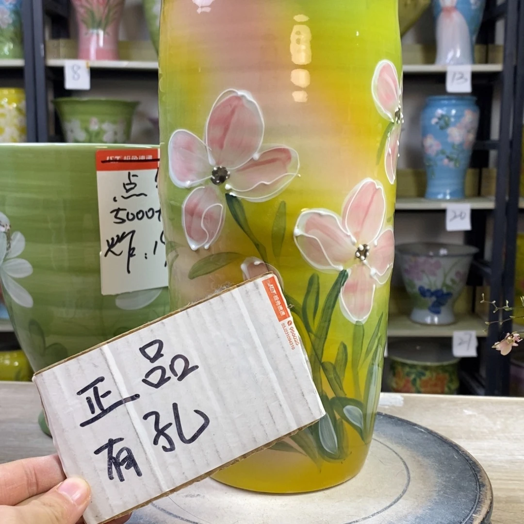 景德镇手工手绘陶瓷花盆