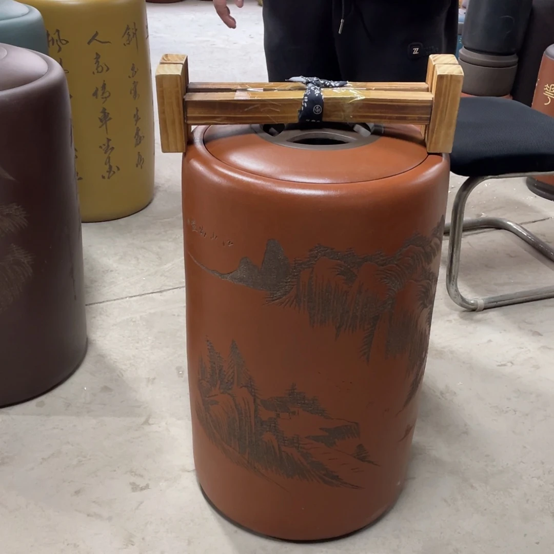 宜兴原矿紫砂茶叶罐